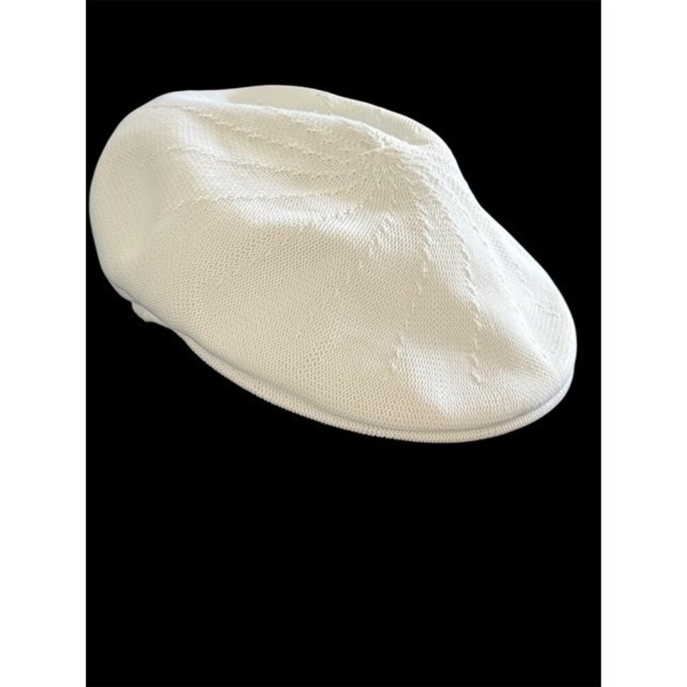 Dorfman Pacific Co DPC Flat Cap Newsboy Cabbie Golf Hat White Driver Small EUC